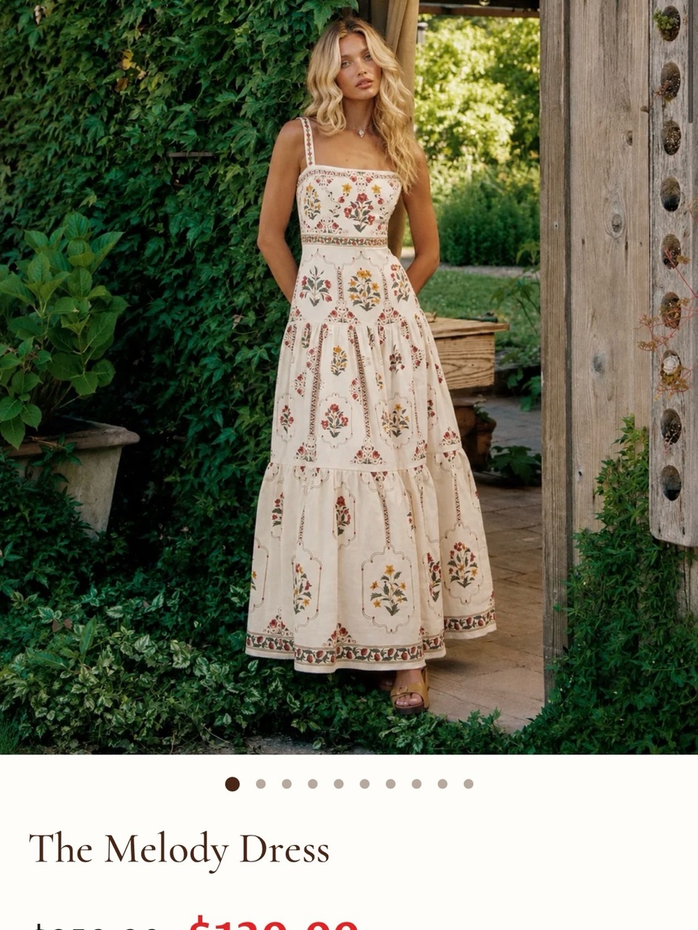 The Melody Dress Sleeveless White Floral Embroidered Maxi by Helena Bloom